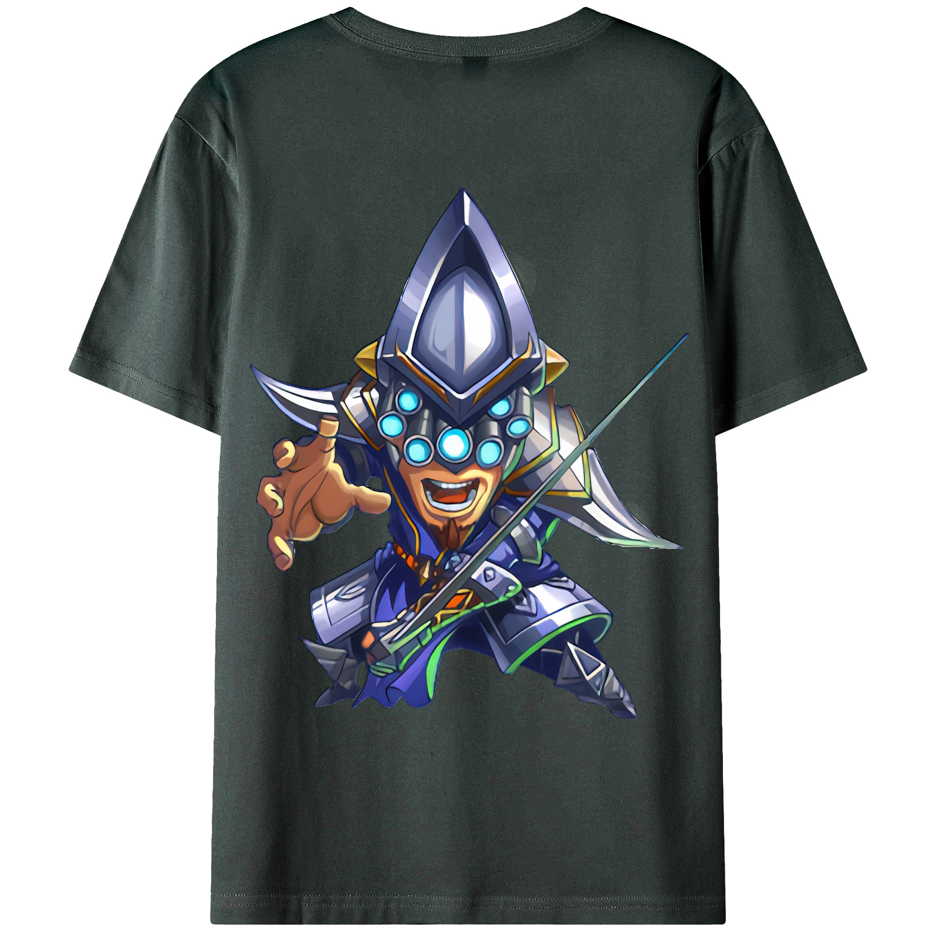 （画像用） リーグ・オブ・レジェンド League of Legends LOL 綿100％ メンズ半袖Tシャツ（バックプリント） 通気性